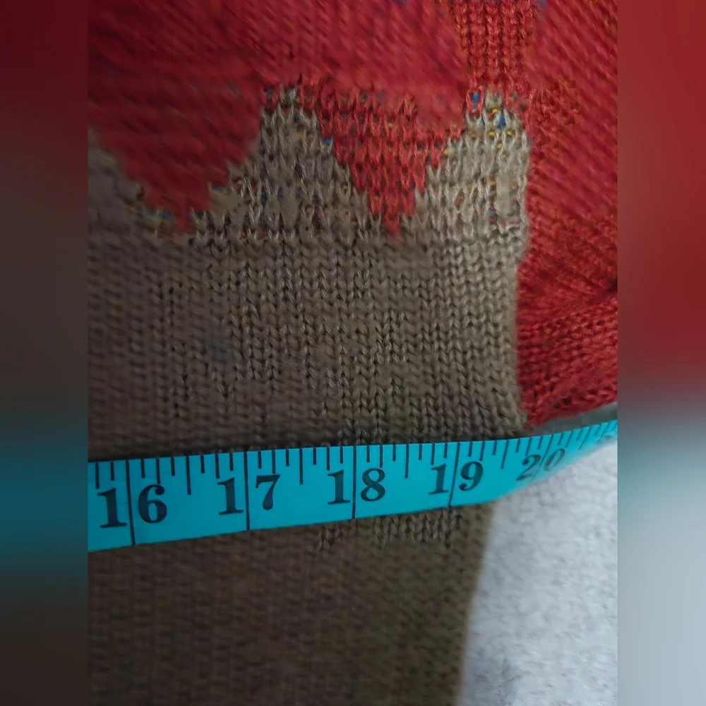 ECOTE Urban Outfitters Red and Brown Totem Aztec Sweater. Size XS - Picture 6 of 7